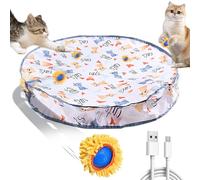 Aero Zen Interactive Cat Toys for Indoor Cats,Self Rolling Cat Ball in Play Mat,Automatic Motion Activated Moving Toy Hide and Seek Chase Game for Bored Cats