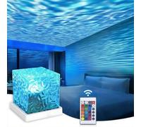 Aero Zen Ocean Wave Galaxy Projector,Night Light with Remote Control,16 Colors Gradual Rotating Northern Lights Lamp, Ideal for Bedroom/Party/Lava Lamp/Corner Lamp