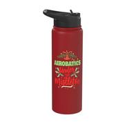 Aerobatics Mistletoe Christmas Stainless Steel Insulated Water Bottle