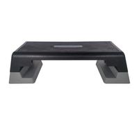 Aerobic Step platform, Professional Aerobic Step 99cm x 38cm x 15-25 Adjustable Height Platform for HIIT Cardio and General Sessions (Grey)