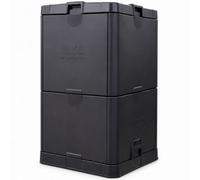 Aerobin 200L Insulated Composter - Rapid Hot Composting System, Leachate Drain Hose, Black