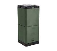 Aerobin 200L Insulated Composter - Rapid Hot Composting System, Leachate Drain Hose, Olive