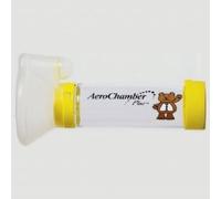 Aerochamber Plus spacer device, Child, Meduim, Yellow,with face mask, Latex free