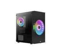 Aerocool ATOMICLITE V2, Micro-ATX Gaming Case, Front Grille + 2 RGB Fans, Black