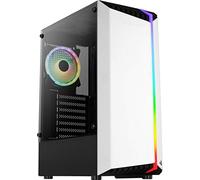AeroCool BIONICV2WH White RGB Gaming PC Case Tempered Glass + RGB Fan