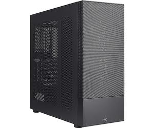 Aerocool CIPHERBKV1 ATX PC Case, Vertical GPU Mount, Front Mesh + Side Grill, Black