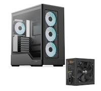 Aerocool D520A Mid Tower Case - Black & 850W Integrator Gold - Builder Bundle