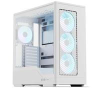 Aerocool D520A Mid Tower PC Case - Airflow Optimised Design, ATX Rear Connector Support, 400mm GPU Clearance, 12 x 120mm Fan Capacity, 360mm Radiator Compatibility, Tempered Glass Side Panel - White