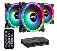 Aerocool DUO12PRO Kit 3xFan 12cm ARGB LED Dual Ring Antivibration 6 Pins Black