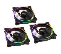Aerocool Eclipse 12 LED Addressable RGB Fan Including Controller - Triple Pack- 120mm