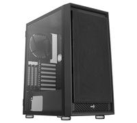 AeroCool GRAPHITEV1, ATX PC Case, Tempered Glass + Mesh Front Panel, Black