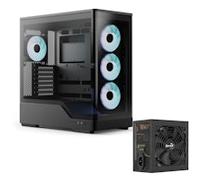 Aerocool P500A Mid Tower Case - Black & 850W Integrator Gold - Builder Bundle