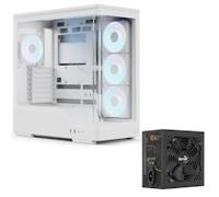 Aerocool P500A Mid Tower Case - White & 850W Integrator Gold - Builder Bundle