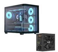 Aerocool P500C Mid Tower Case - Black & 850W Integrator Gold - Builder Bundle