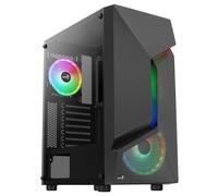 Aerocool SCAPEBKV3 Gaming ATX Case Front RGB LED Tempered Glass 3x ARGB Fans Bla