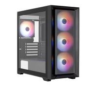 Aerocool TERN MINI, Micro ATX PC Case, 4x FRGB 120mm Fans, Full Tempered Glass Window, Mesh Front, 360mm Liquid Cooling Support, Magnetic Dust Filters, 2x USB 3.0, Black