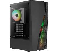 Aerocool WAVEBKV3, ATX PC Case, Tempered Glass, 4 x Fans RGB 12 cm, Black