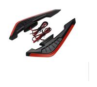 Aerodynamic Wing Deflector Universal Motorcycle LED Ambient Front Side Spoiler Winglets Aerodynamic Wing Set Fixed Wind Wings Spoilers Fairing Winglets(Red)