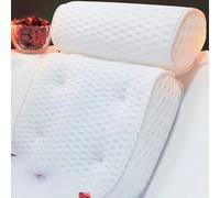 AEROiVi Bathtub Pillow Headrest Bath Pillows for Tub Neck and Back Support 4 Non Slip Suction Cups Spa Bath Cushion
