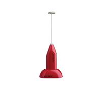 Aerolatte Milk Frother with Stand, Stainless Steel, Red, 8.5"