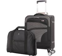 Aerolite 2 Piece Ryanair Cabin Luggage Set - Expandable 55x40x20cm Carry On Suitcase & 40x30x20cm Underseat Holdall, Priority Hand Luggage, 4 Spinner