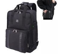 Aerolite 40x20x25cm Ryanair Maximum 20L Eco-Friendly Backpack with Removable Small Carry Pouch Travel Carry On Hand Cabin Luggage Flight Rucksack Bag 40x20x25 Ryanair Approved Black