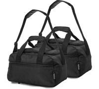 Aerolite 40x20x25cm Ryanair Maximum Cabin Holdall Under-Seat Flight Bag - Set of 2, Black, HOLD615 V1