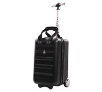 Aerolite 40x20x25cm Ryanair Maximum Under Seat Lightweight Hard Shell Carry On Hand Cabin Luggage Travel Suitcase Cabin Bags Underseat with 2 Wheels and TSA Approved Lock (Black 2025)
