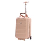 Aerolite 40x20x25cm Ryanair Under Seat Lightweight Hard Shell Carry On Hand Cabin Luggage Travel Suitcase Cabin Bags Underseat with 2 Wheels and TSA Approved Lock (Beige)
