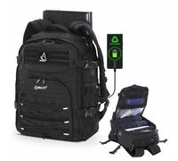 Aerolite 40x30x20cm Ryanair & Wizz Air Max 24L Tactical Backpack Water-Resistant Camping Hiking Trekking Travel Carry On Hand Cabin Luggage Flight Rucksack Bag 40x30x20 Ryanair Wizz Air Approved Black