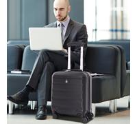 Aerolite 45x36x20cm EasyJet Max Cabin Size ABS Hard Shell Luggage in Black Aerolite Black Cabin