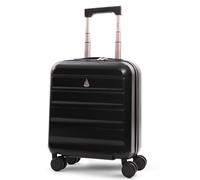 Aerolite 45x36x20cm Easyjet Maximum Size 8 Wheel ABS Hard Shell Carry On Hand Cabin Luggage Underseat Flight Travel Bag Spinner Suitcase 45x36x20 with TSA Lock (Black)