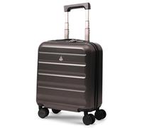 Aerolite 45x36x20cm Easyjet Maximum Size 8 Wheel ABS Hard Shell Carry On Hand Cabin Luggage Underseat Flight Travel Bag Spinner Suitcase 45x36x20 with TSA Lock (Black)