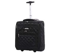 Aerolite 45x36x20cm easyJet Maximum Size Eco Friendly 28L Under Seat Travel Trolley Bag Carry On Cabin Hand Luggage Suitcase 45x36x20 with 5 Year Warranty (Black)