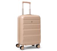 Aerolite 55x35x25cm Hard Shell Carry On Hand Cabin Luggage Suitcase 55x35x25 with 4 Wheels, Max Size for Air Europa Air France Alitalia KLM & Transavia (Beige)