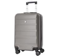 Aerolite 55x35x25cm Hard Shell Carry On Hand Cabin Luggage Suitcase 55x35x25 with 4 Wheels, Max Size for Air Europa Air France Alitalia KLM & Transavia(Charcoal)