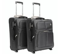 Aerolite 55x40x20 48L Ultra Light Cabin Suitcase, 2 Wheels - Set of 2