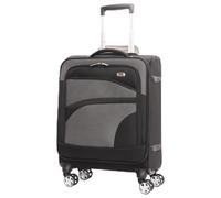 Aerolite 55x40x20 Expandable 8 Wheel Ryanair Priority Cabin Suitcase | Wizz Air Priority Max Size Lightweight Soft Shell 55x40x20cm 55x40x23 , 4 Dual Spinner Wheels Carry On Hand Luggage (Black)