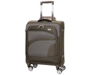 Aerolite 55x40x20 Expandable 8 Wheel Ryanair Priority Cabin Suitcase | Wizz Air Priority Max Size Lightweight Soft Shell 55x40x20cm 55x40x23 , 4 Dual Spinner Wheels Carry On Hand Luggage (Green)