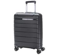 Aerolite 55x40x20 Expandable Ocean Recycled Plastic 8 Wheel Cabin Suitcase | Expands to 55x40x23 Ryanair & Wizz Air Priority Max Hard Shell Carry On Hand Luggage 4 Dual Spinner Wheels 55x40x20cm Black