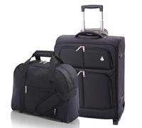 Aerolite 56x45x25 + 40x30x15 British Airways BA & Norse Atlantic Airways Upgrade Maximum Allowance 2 Piece Carry On Hand Cabin Luggage Set Bundle (56x45x25 Suitcase + 40x30x15 Holdall)