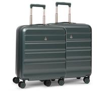 Aerolite 56x45x25cm British Airways Jet2 & easyJet Upgrade Maximum Allowance Large Lightweight 8 Wheel Carry On Hand Cabin Luggage Bag Suitcase 56x45x25 with TSA Approved Lock (2X Green)