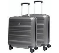 Aerolite 56x45x25cm EasyJet BA Jet Pack of 2 Max Size Cabin Luggage TSA Lock in Grey Aerolite Grey Cabin