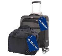 Aerolite Ryanair Priority Boarding Cabin Lightweight 2 Piece Carry On Hand Cabin Luggage Set Bundle - 55x35x20cm Suitcase + 40x20x25cm Holdall