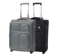 Aerolite Expandable 55x40x20cm to 55x40x23cm Ryanair Priority Max Super Lightweight Carry On Hand Cabin Luggage Suitcase 55x40x20 55x40x23 with 2 Wheels, Approved (Green + Black)