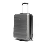 Aerolite 55x40x20cm Ryanair Priority Max 40L Lightweight Hard Shell Eco Friendly Carry On Hand Cabin Luggage Travel Suitcase 55x40x20 with 2 Wheels & TSA Approved Lock (Charcoal Grey)