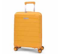 Aerolite Expandable 55x40x20cm to 55x40x23cm Ryanair Priority Wizz Air Priority & More Max Size Lightweight Hard Shell Carry On Hand Cabin Luggage Suitcase 55x40x20 55x40x23 with 4 Wheels (Mango)