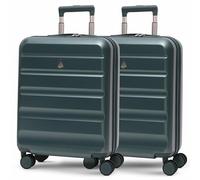 Aerolite Expandable 55x40x20cm to 55x40x23cm Ryanair Priority Wizz Air Priority & More Max Size Lightweight Hard Shell Carry On Hand Cabin Luggage Suitcase (2X Green)