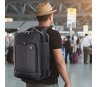 Aerolite Flight Bag, Carry On Backpack, 40X30X15Cm, Single, Padded, Lockable, Under Seat, Cabin Luggage Approved, Black