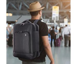 Aerolite Flight Bag, Carry On Backpack, 40X30X15Cm, Single, Padded, Lockable, Under Seat, Cabin Luggage Approved, Black